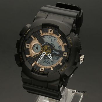 Męski zegarek Hagen HA-341AD czarno-złoty (2).jpg